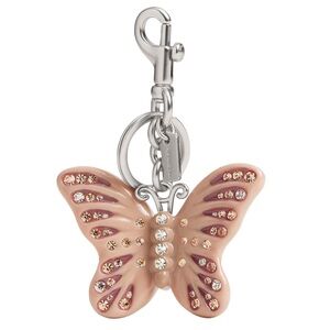 Coach Butterfly Bag Charm Pink Tone Purse Charm Keychain - NWT